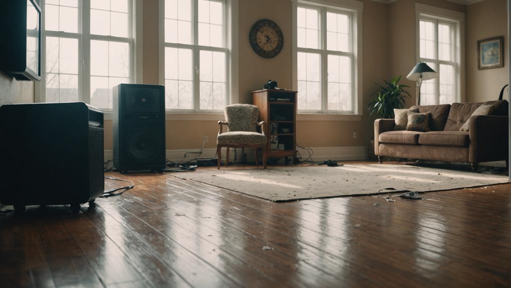 Mold remediation containment and air filtration system in Lake Michigan area home